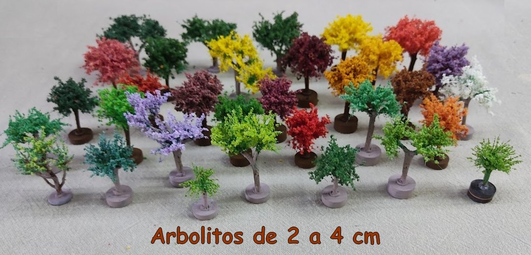 Escala Z: arbolitos de 2 a 4 cm — el desafío de reproducir árboles a escala diminuta con proporción y realismo